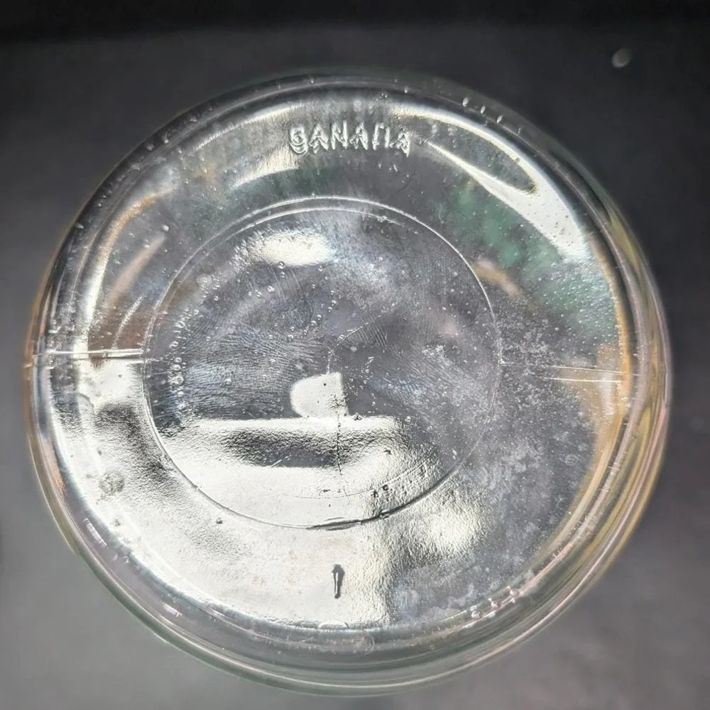 Clear‎ Glass Jar With Eagle Design, Vintage Lidded Kitchen Canister, Home Accent